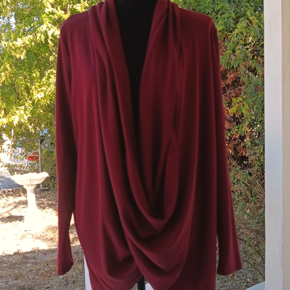 ❤️J. Jill "Pure Jill collection" long sleeve burgundy tunic